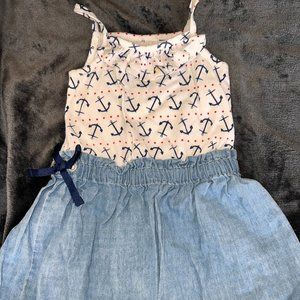 Nautica anchor and denim dress 2T